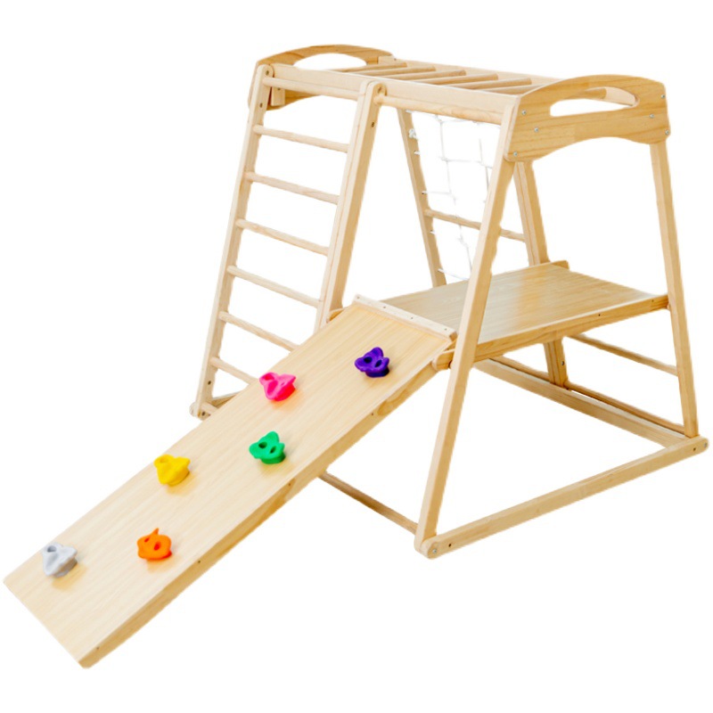 Kids Outdoor Wooden Climbing Frame - 정글짐 어린이 야외 실내 원목 미끄럼틀