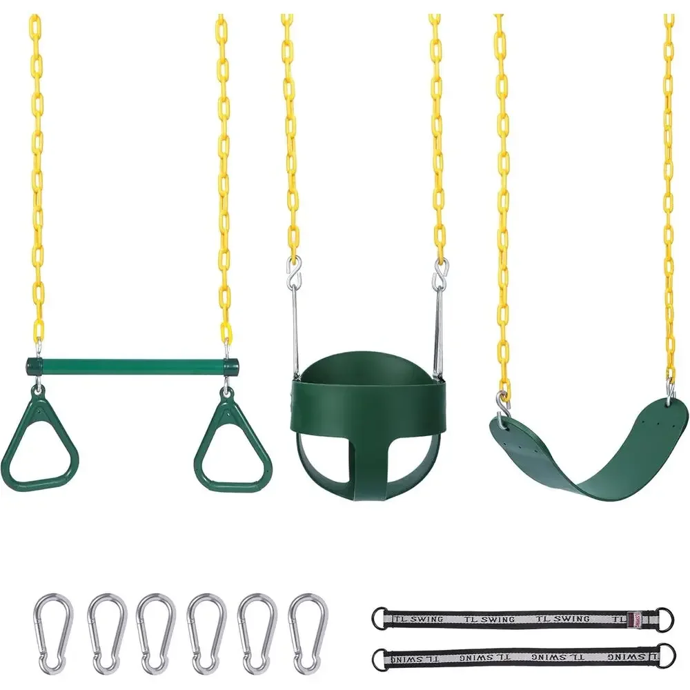 Kids Outdoor Swing - 야외용 콤보 그네 세트 (링, 벨트