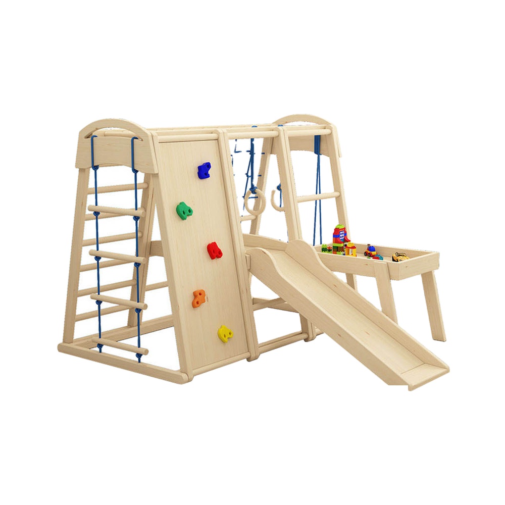 Kids Outdoor Wooden Climbing Frame - 실내외 목재 어린이용 몬테소리 클라이밍짐 프레임