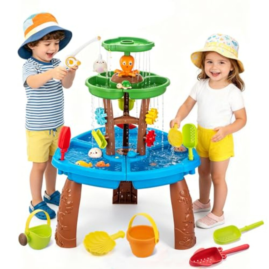 Kids Outdoor Sensory Table - 3~8세 어린이용 야외 물놀이 테이블 장난감,