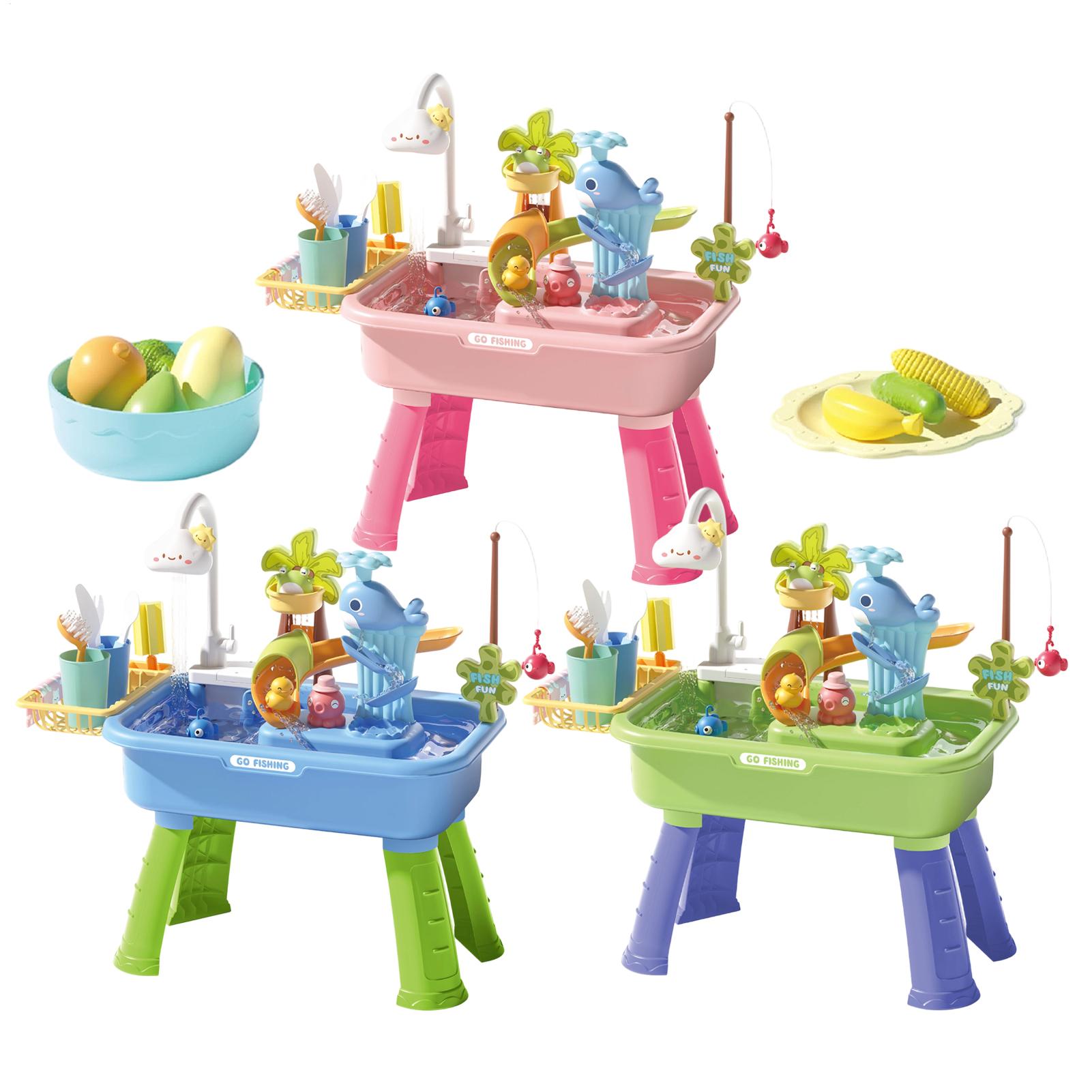 Kids Outdoor Sensory Table - 43개 전기식 어린이 물놀이 테이블, 흐르는