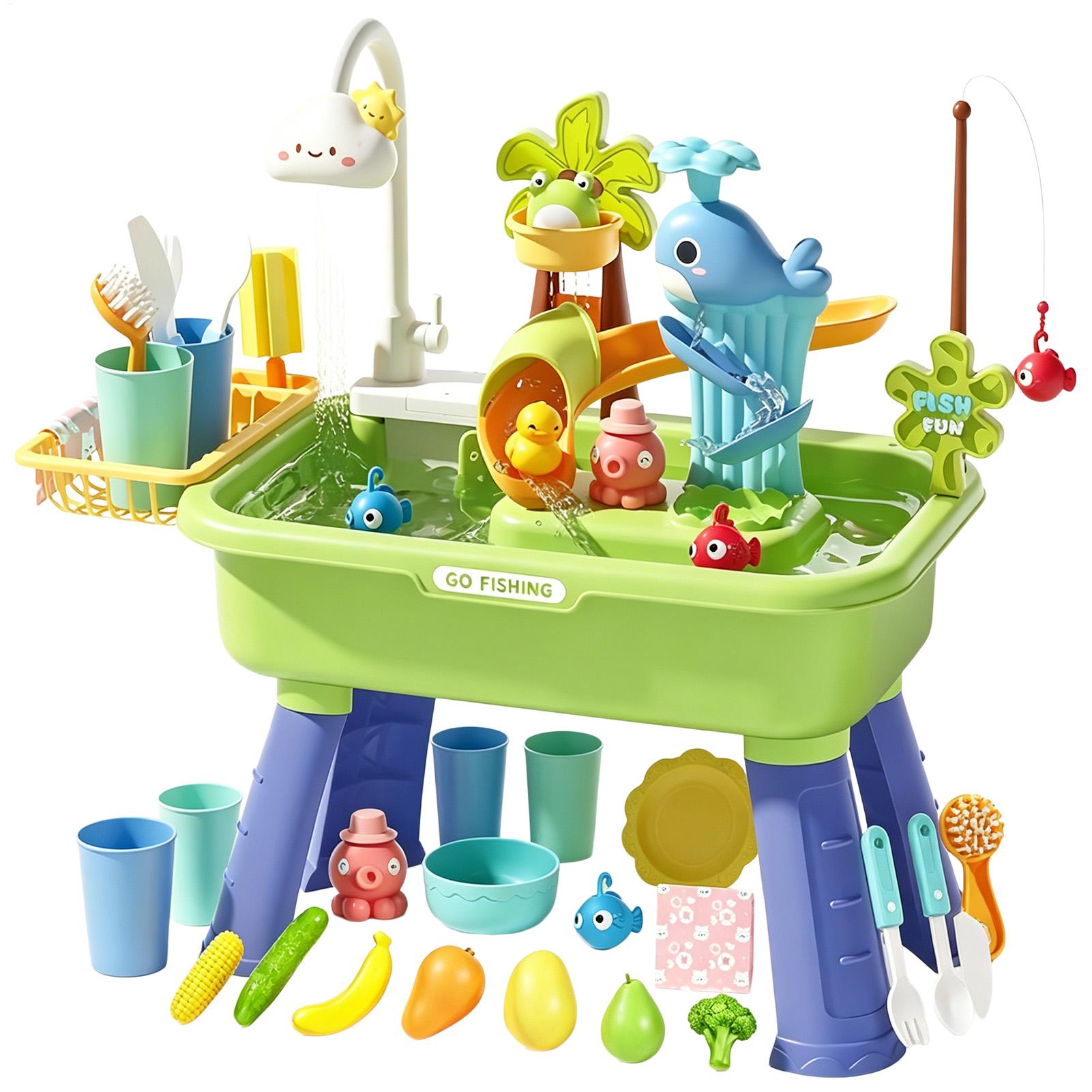 Kids Outdoor Sensory Table - 펌프가 있는 어린이 물놀이 테이블, 유아용