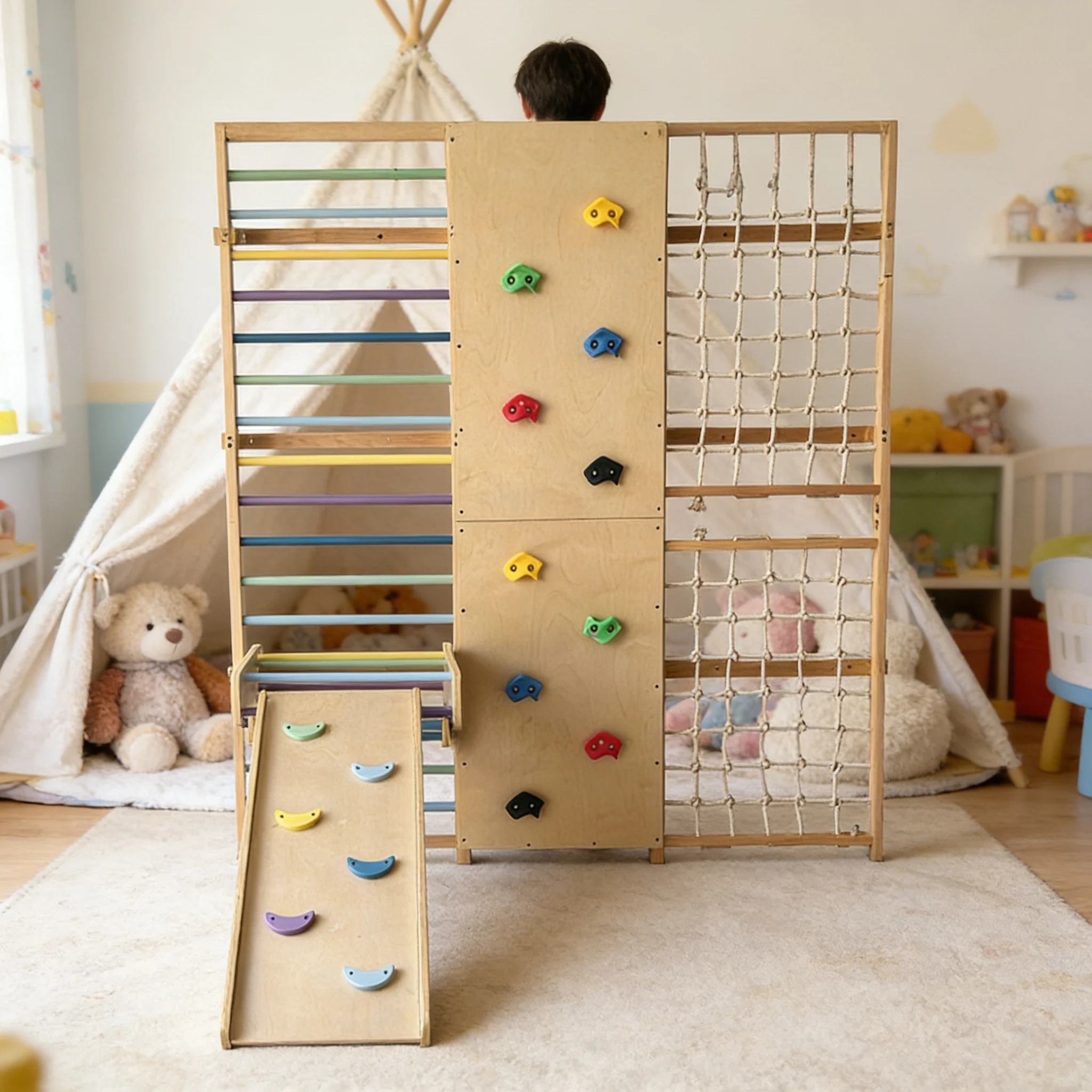 Kids Outdoor Wooden Climbing Frame - 2026년형 전문가급 야외용 클라이밍 프레임 어린이용