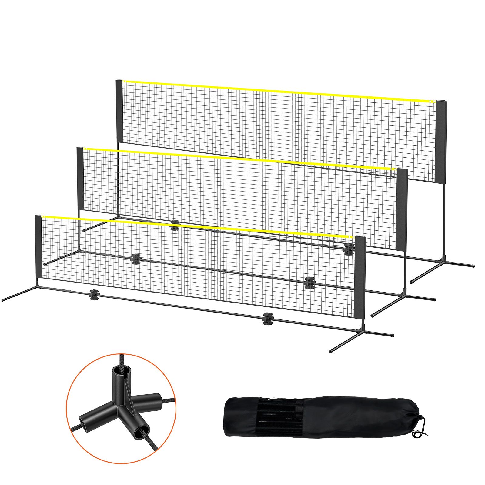 Kids Outdoor Volleyball Net - 배드민턴 네트, 높이 조절 가능한 배구
