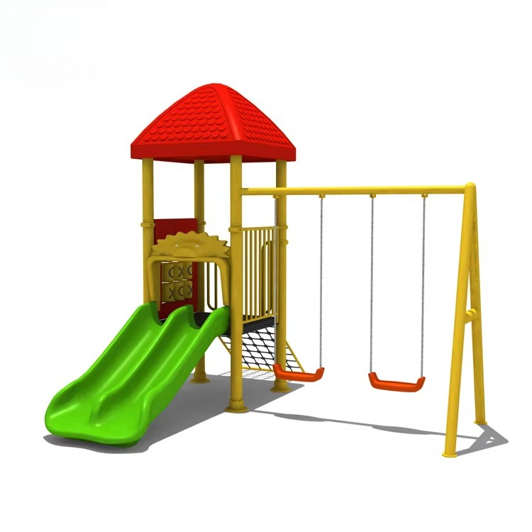 Kids Outdoor Swing - 철제 놀이터 장비, 복합 그네, 플라스틱
