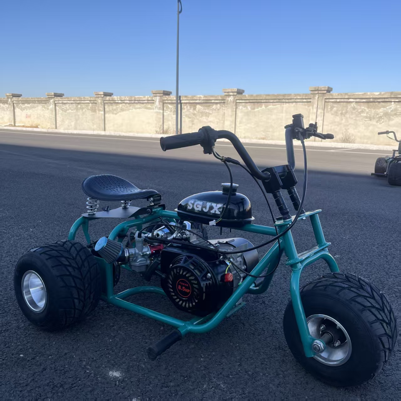 Go Kart Pedal Kids - 212cc 4행정 다크 그린 빈티지 오토바이