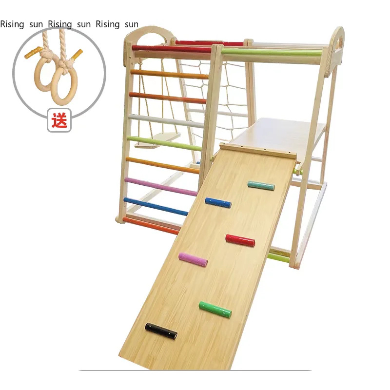 Kids Outdoor Wooden Climbing Frame - 실내용 나무 클라이밍 프레임 놀이터 어린이