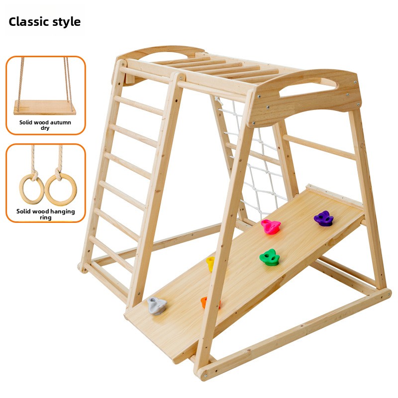 정글짐 어린이 야외 실내 원목 미끄럼틀 아기 그네 링  - Kids Outdoor Wooden Climbing Frame 리뷰 및 가격