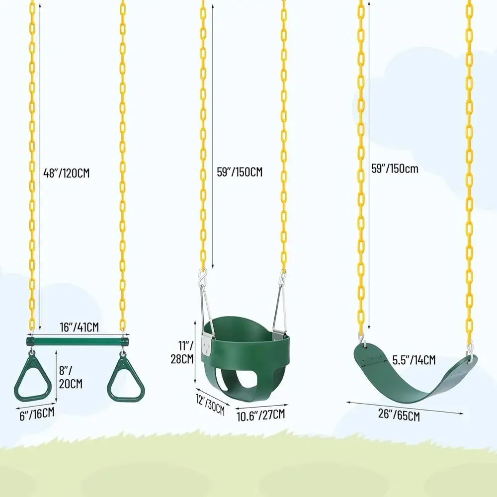 야외용 콤보 그네 세트 (링, 벨트 시트, 버킷 시트, - Kids Outdoor Swing 리뷰 및 가격