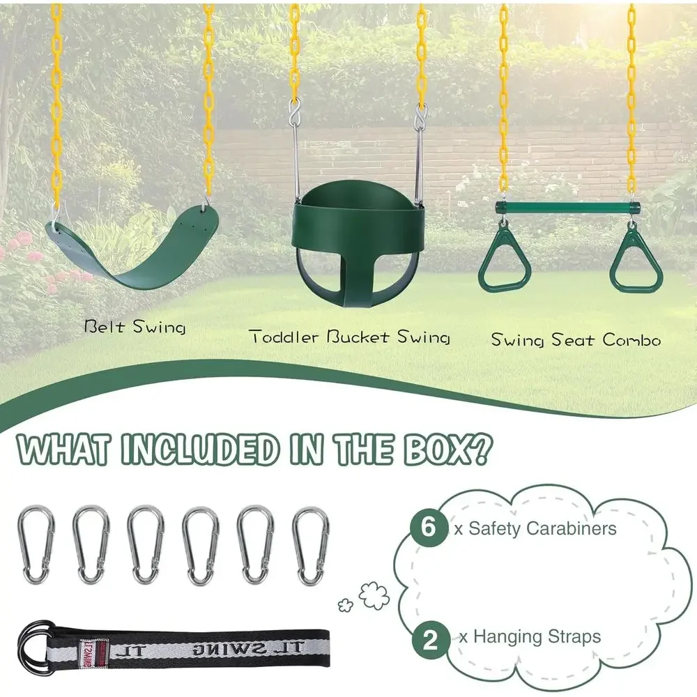 야외용 콤보 그네 세트 (링, 벨트 시트, 버킷 시트, - Kids Outdoor Swing 리뷰 및 가격