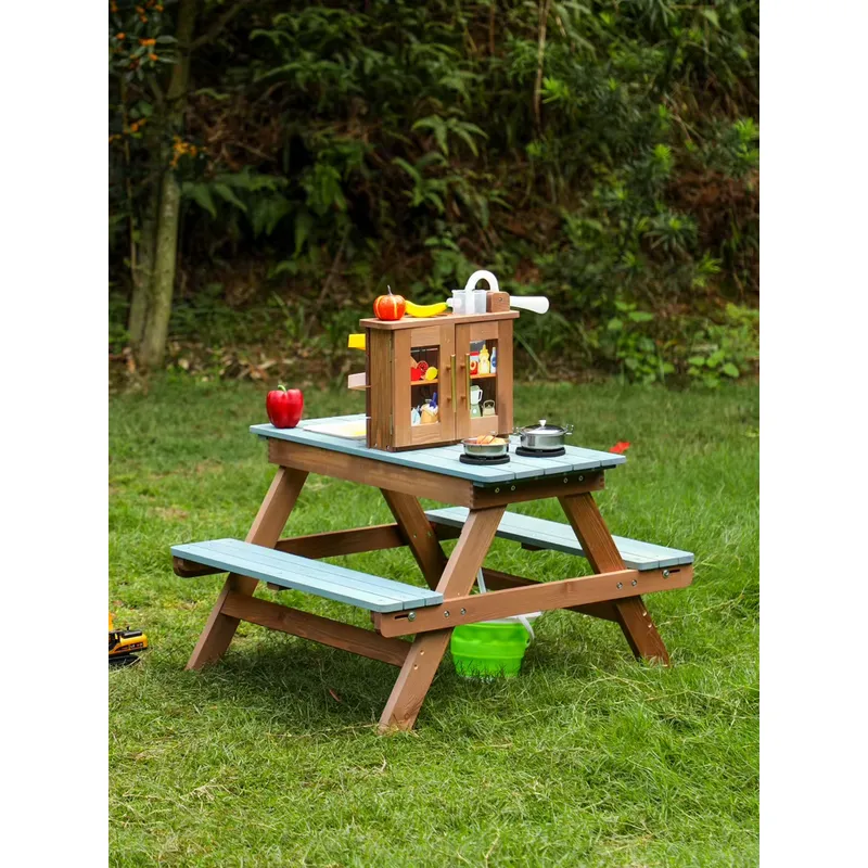 코미키 나무 야외 게임 테이블 플레이 푸드 풀 물 펌프 - Kids Outdoor Folding Table 리뷰 및 가격