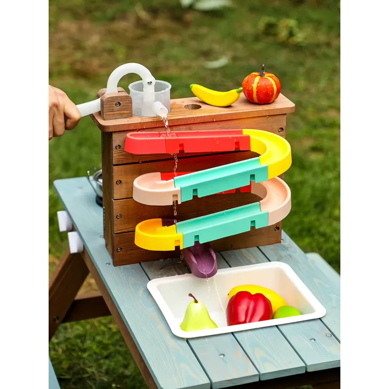 코미키 나무 야외 게임 테이블 플레이 푸드 풀 물 펌프 - Kids Outdoor Folding Table 리뷰 및 가격