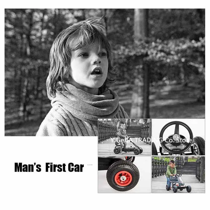 어린이용 페달 고카트, 풍선 고무 바퀴, 4륜 어린이  - Go Kart Pedal Kids 리뷰 및 가격