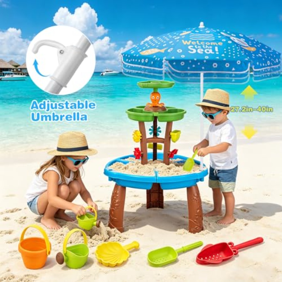 3~8세 어린이용 야외 물놀이 테이블: 파란색 자동 물 - Kids Outdoor Sensory Table 리뷰 및 가격