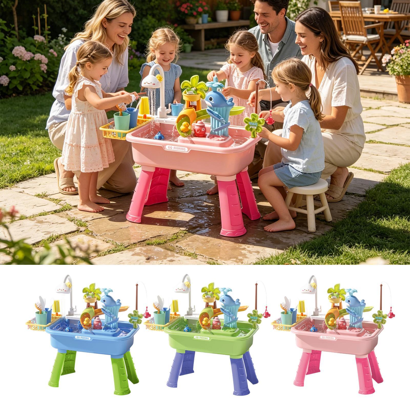 43개 전기식 어린이 물놀이 테이블, 흐르는 물 구름  - Kids Outdoor Sensory Table 리뷰 및 가격