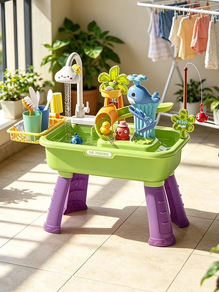 43개 전기식 어린이 물놀이 테이블, 흐르는 물 구름  - Kids Outdoor Sensory Table 리뷰 및 가격