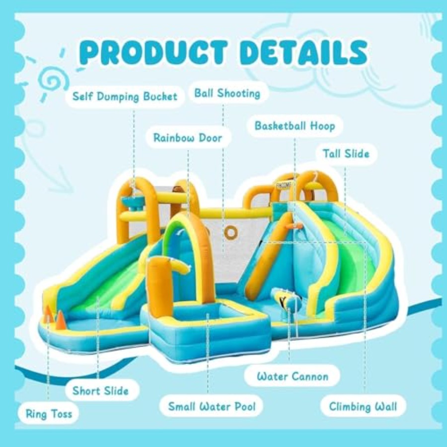 어린이용 야외용 풍선 워터 슬라이드 파크: PVC 소재 - Kids Outdoor Park 리뷰 및 가격