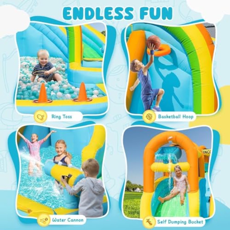 어린이용 야외용 풍선 워터 슬라이드 파크: PVC 소재 - Kids Outdoor Park 리뷰 및 가격