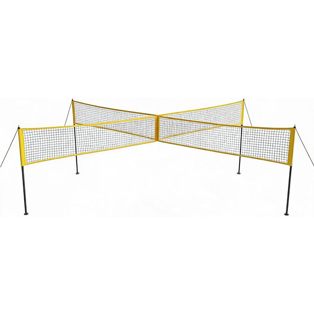 4방향 배구 네트 세트(크로스 디자인), PE 휴대용  - Kids Outdoor Volleyball Net 리뷰 및 가격