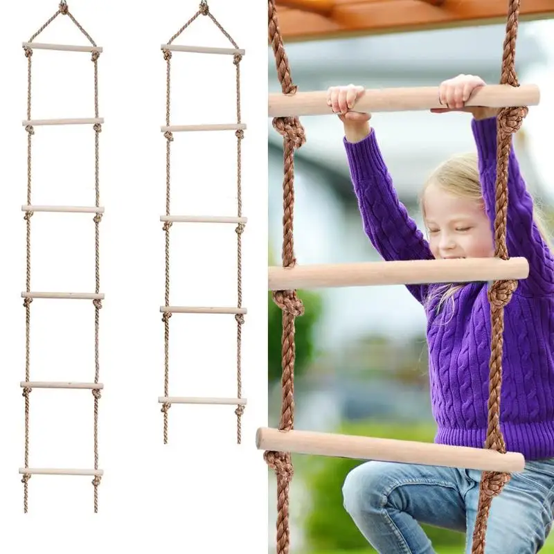 어린이 나무 사다리, 야외 활동 안전 스포츠 로프, 스 - Kids Outdoor Swing 리뷰 및 가격