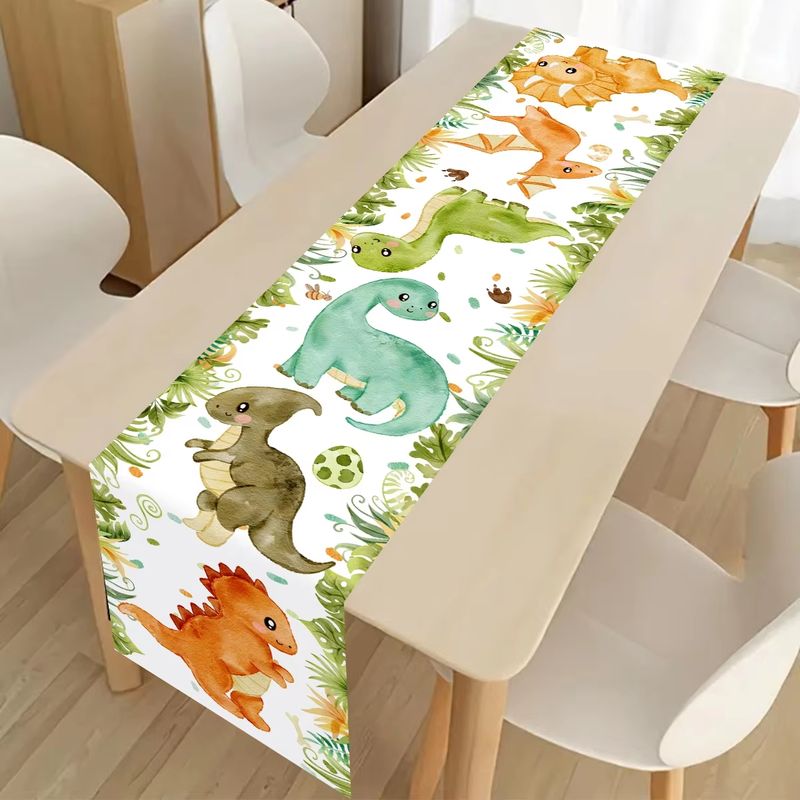 VIKAMA 키즈 테이블 러너 공룡 야생 동물 정글 잎 - Kids Outdoor Dining Table 리뷰 및 가격