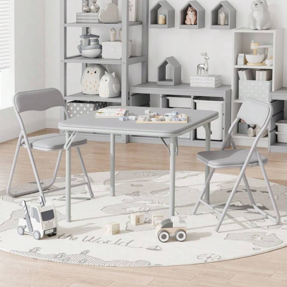 3피스 접이식 테이블 및 의자 세트, 어린이집 교실 활 - Kids Outdoor Folding Table 리뷰 및 가격