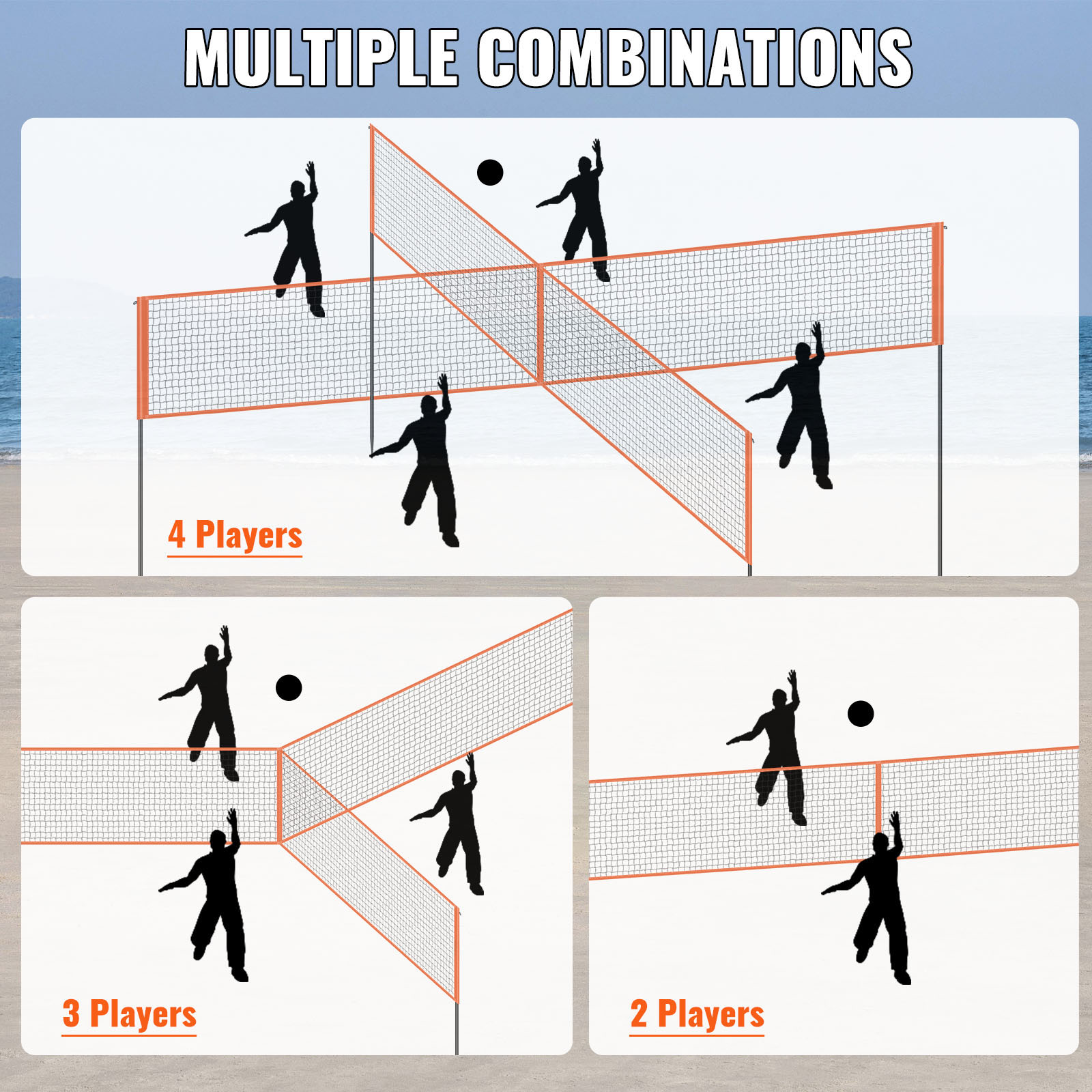 SucceBuy 4방향 배구 네트 14 x 14피트 높 - Kids Outdoor Volleyball Net 리뷰 및 가격