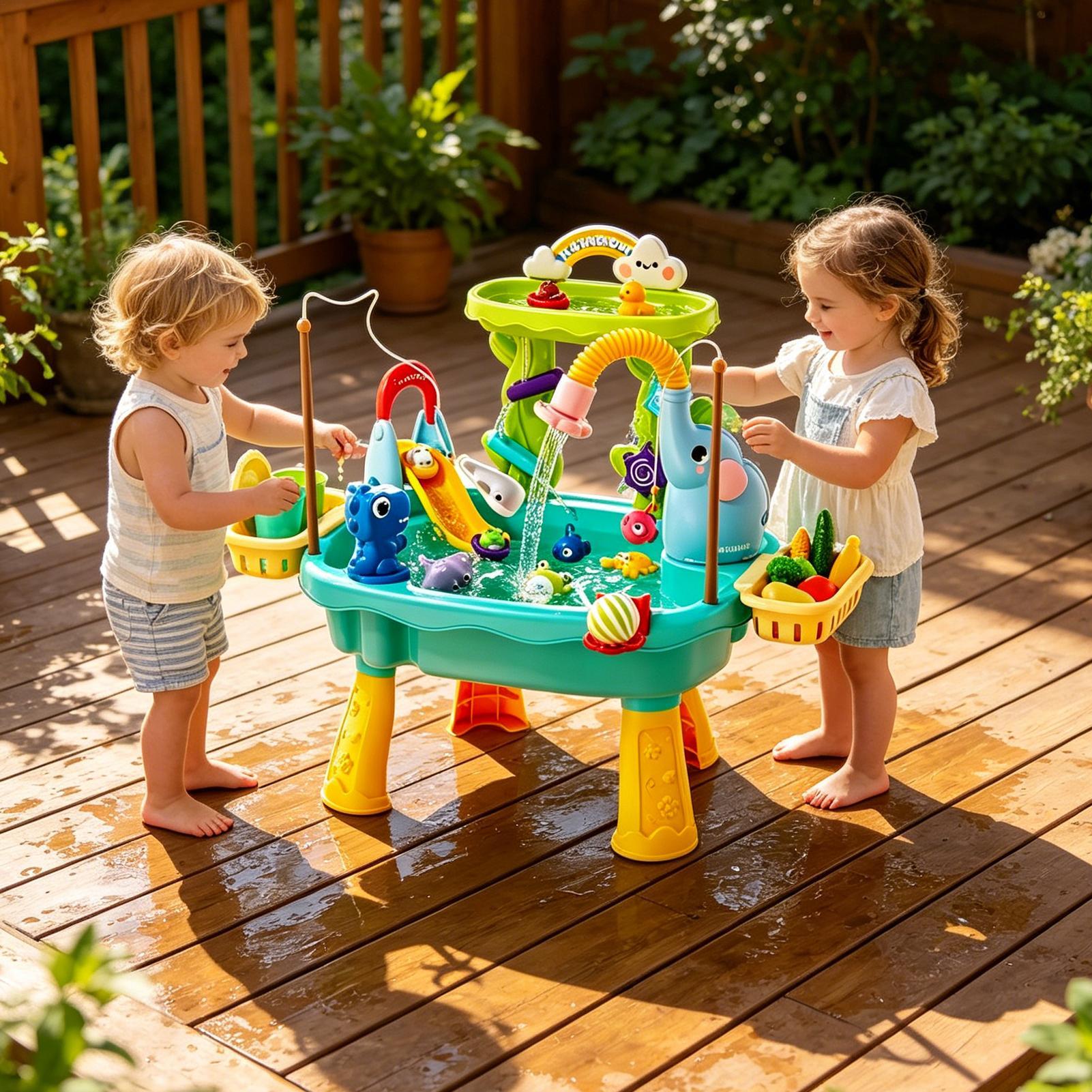 업그레이드된 유아용 물놀이 테이블 주방 놀이 싱크대 장 - Kids Outdoor Sensory Table 리뷰 및 가격