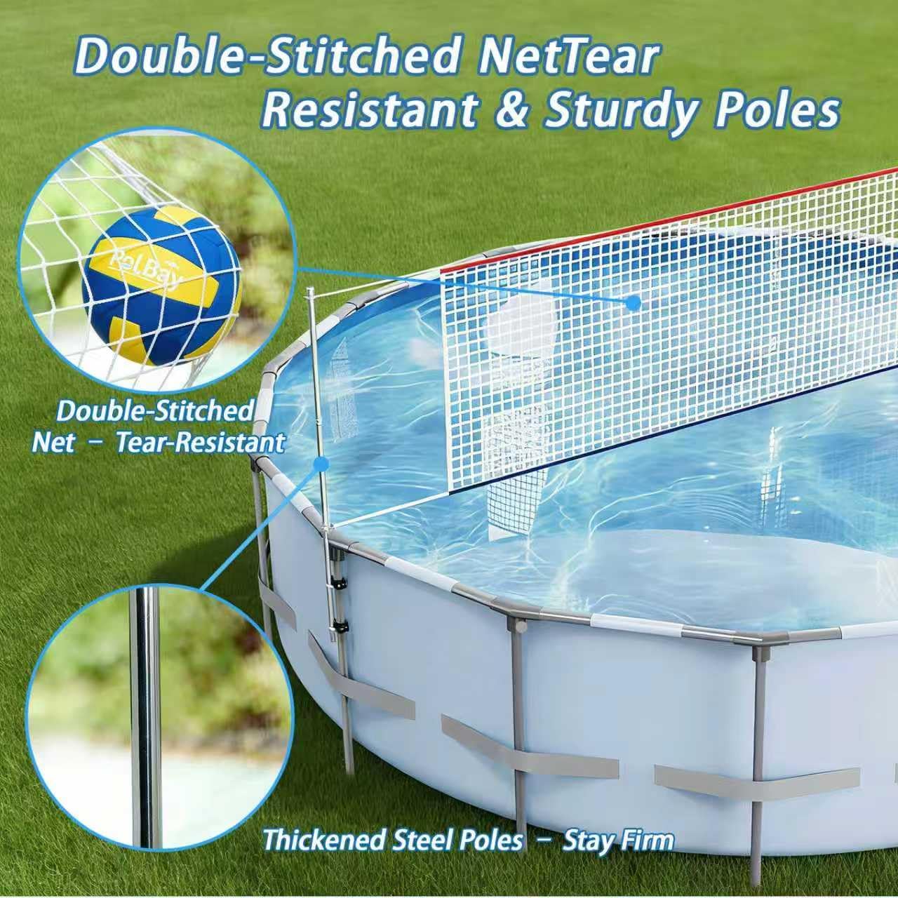 조절 가능한 수영장 배구 네트 세트 (지상 수영장용), - Kids Outdoor Volleyball Net 리뷰 및 가격