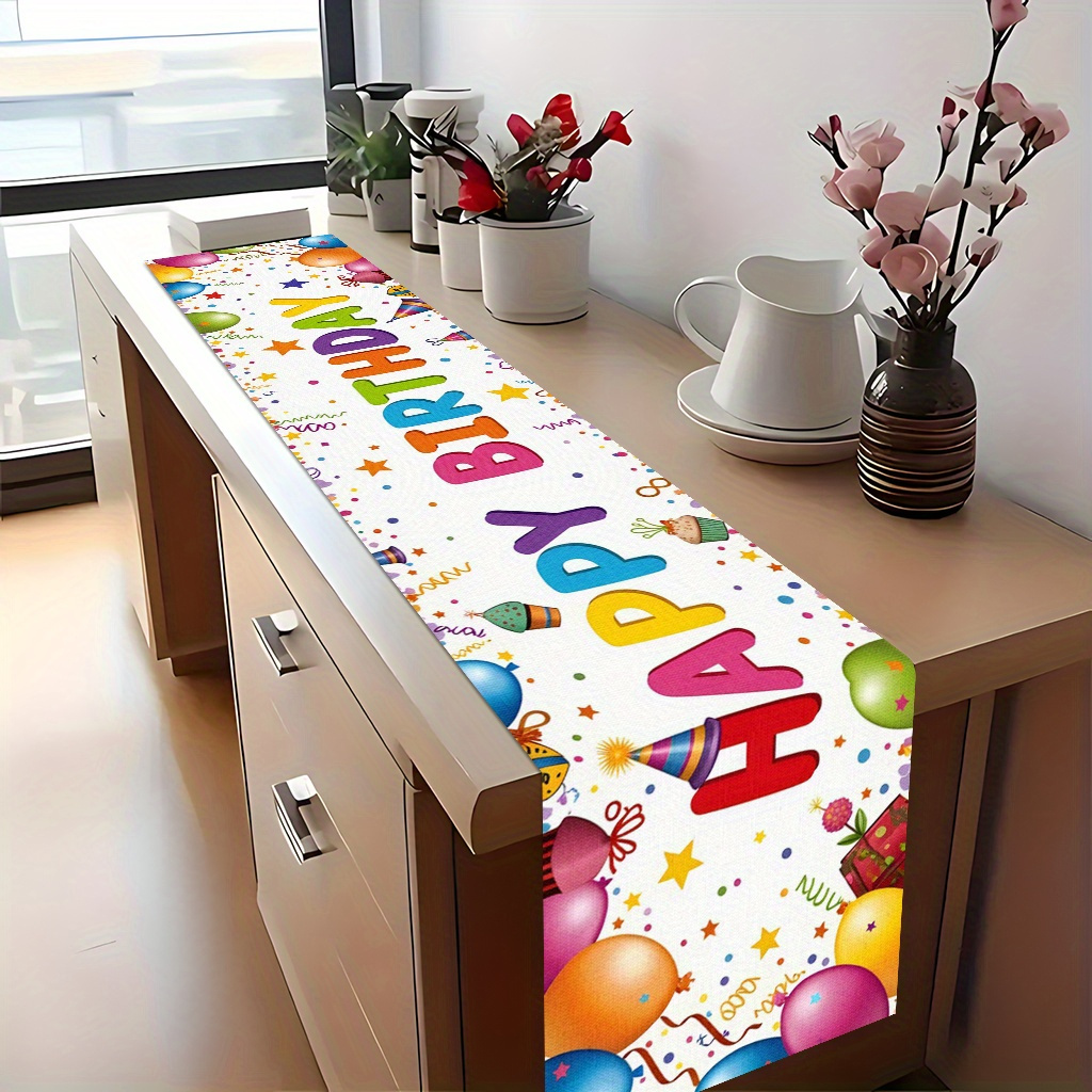 생일 축하 포스터 테이블 러너 - 어린이 생일, 겨울  - Kids Outdoor Dining Table 리뷰 및 가격