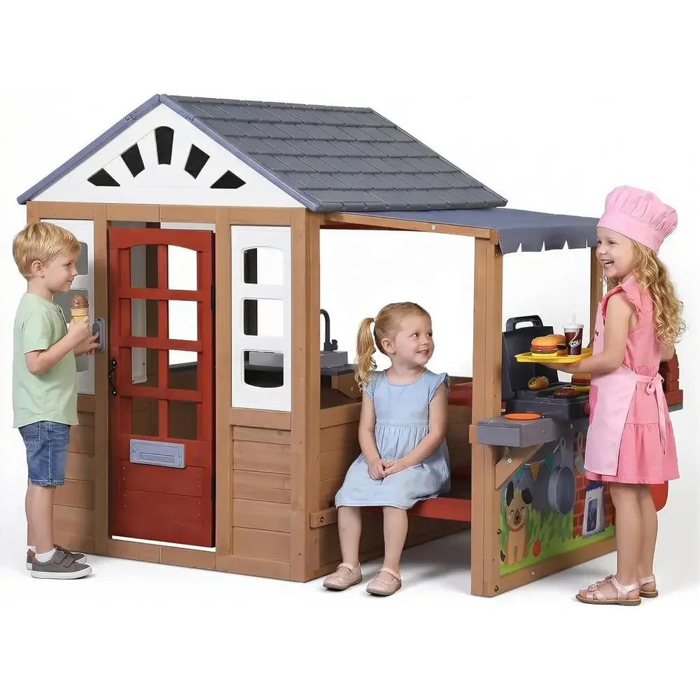 어린이 야외용 나무 놀이집, CeWooden 플레이 하 - Kids Outdoor Grill 리뷰 및 가격