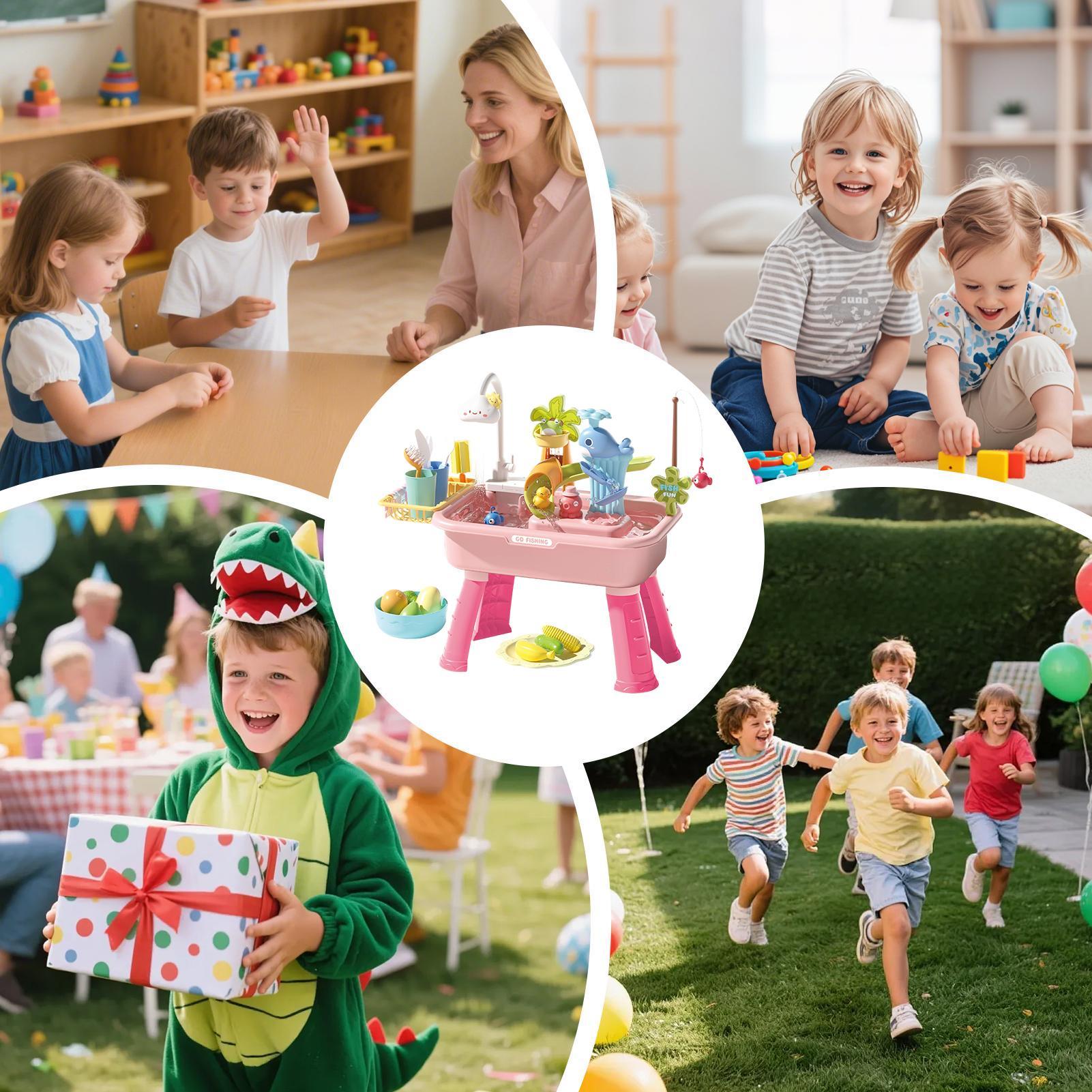 43개 전기식 어린이 물놀이 테이블, 흐르는 물 구름  - Kids Outdoor Sensory Table 리뷰 및 가격