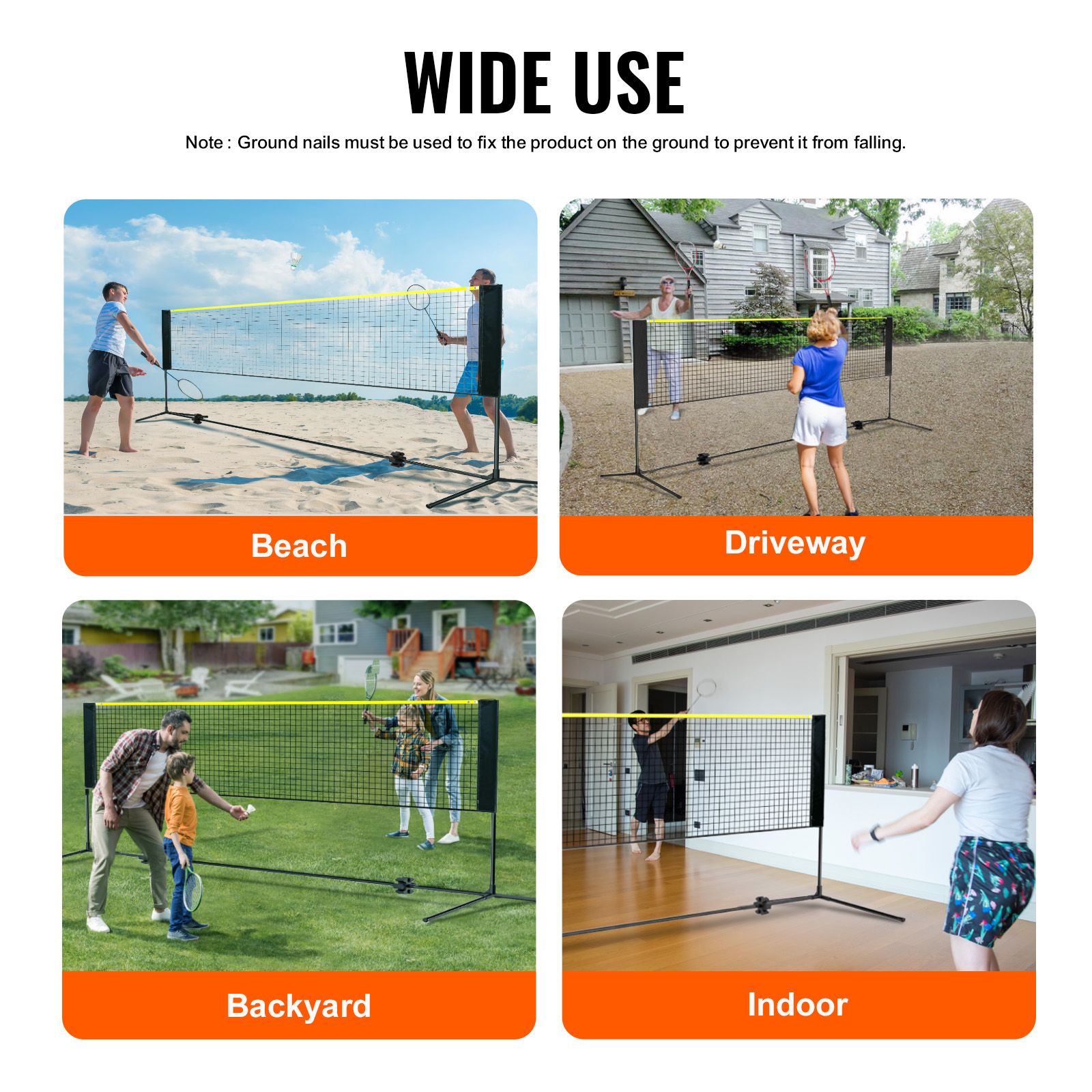 배드민턴 네트, 높이 조절 가능한 배구 네트, 14피트 - Kids Outdoor Volleyball Net 리뷰 및 가격