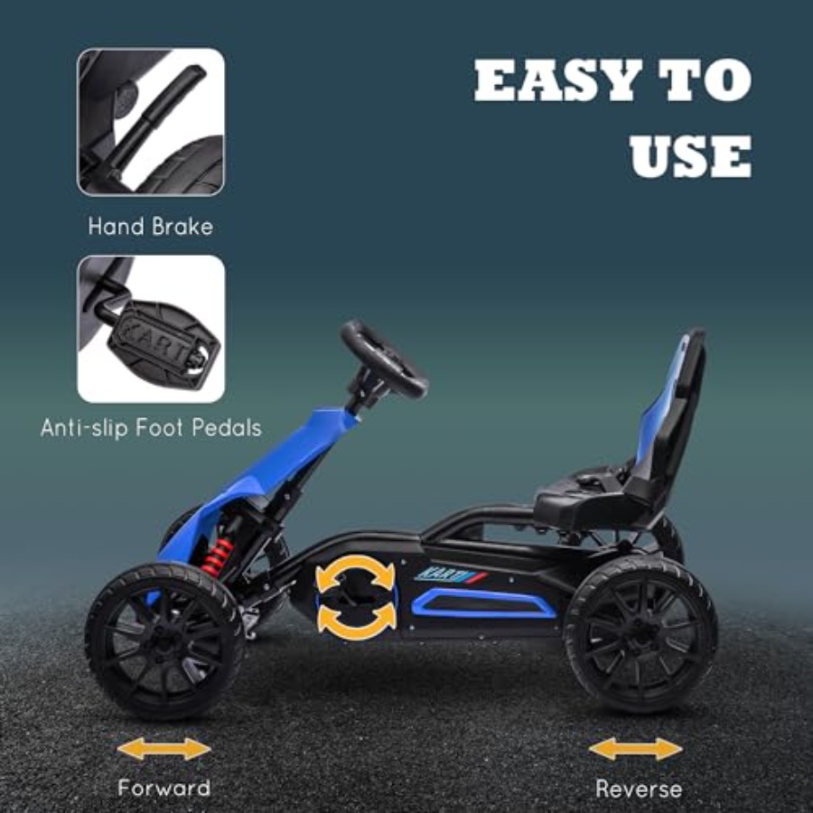 어린이용 페달 고카트, 조절 가능한 시트가 있는 야외용 - Go Kart Pedal Kids 리뷰 및 가격