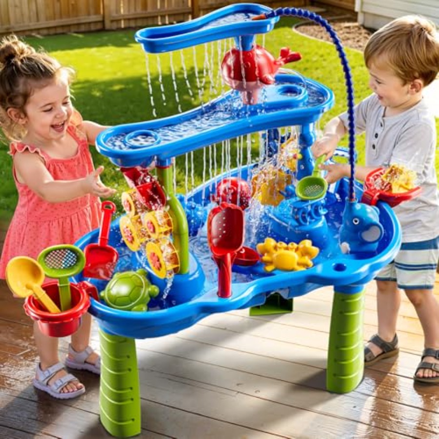 4~8세 어린이용 야외 물놀이 테이블, 플라스틱, 파란 - Kids Outdoor Sensory Table 리뷰 및 가격