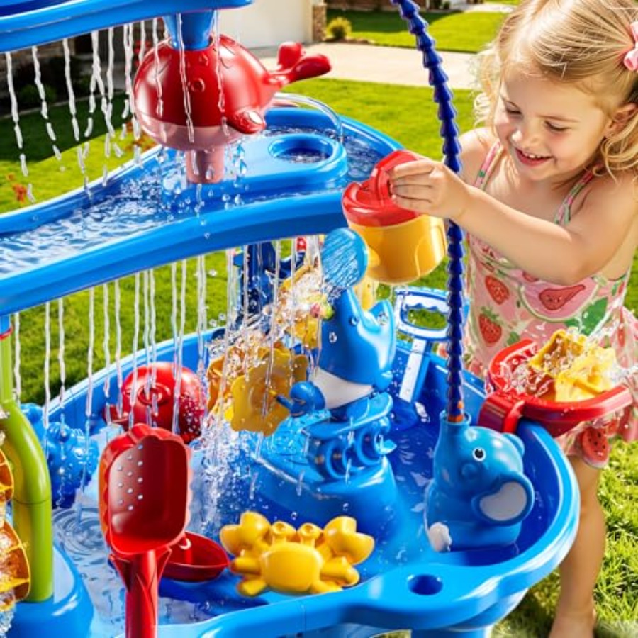 4~8세 어린이용 야외 물놀이 테이블, 플라스틱, 파란 - Kids Outdoor Sensory Table 리뷰 및 가격