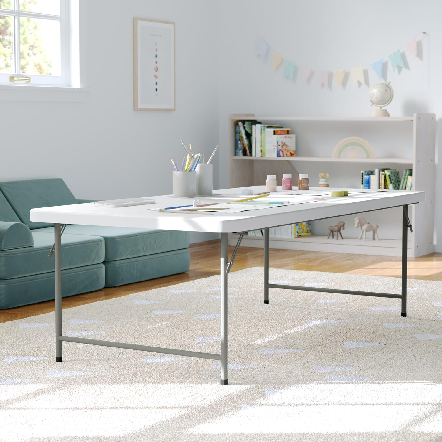 어린이용 4.93피트 플라스틱 접이식 테이블, 화강암  - Kids Outdoor Folding Table 리뷰 및 가격