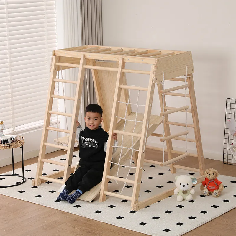 JMZ 나무 정글짐 슬라이드 클라이밍 프레임 어린이용  - Kids Outdoor Wooden Climbing Frame 리뷰 및 가격