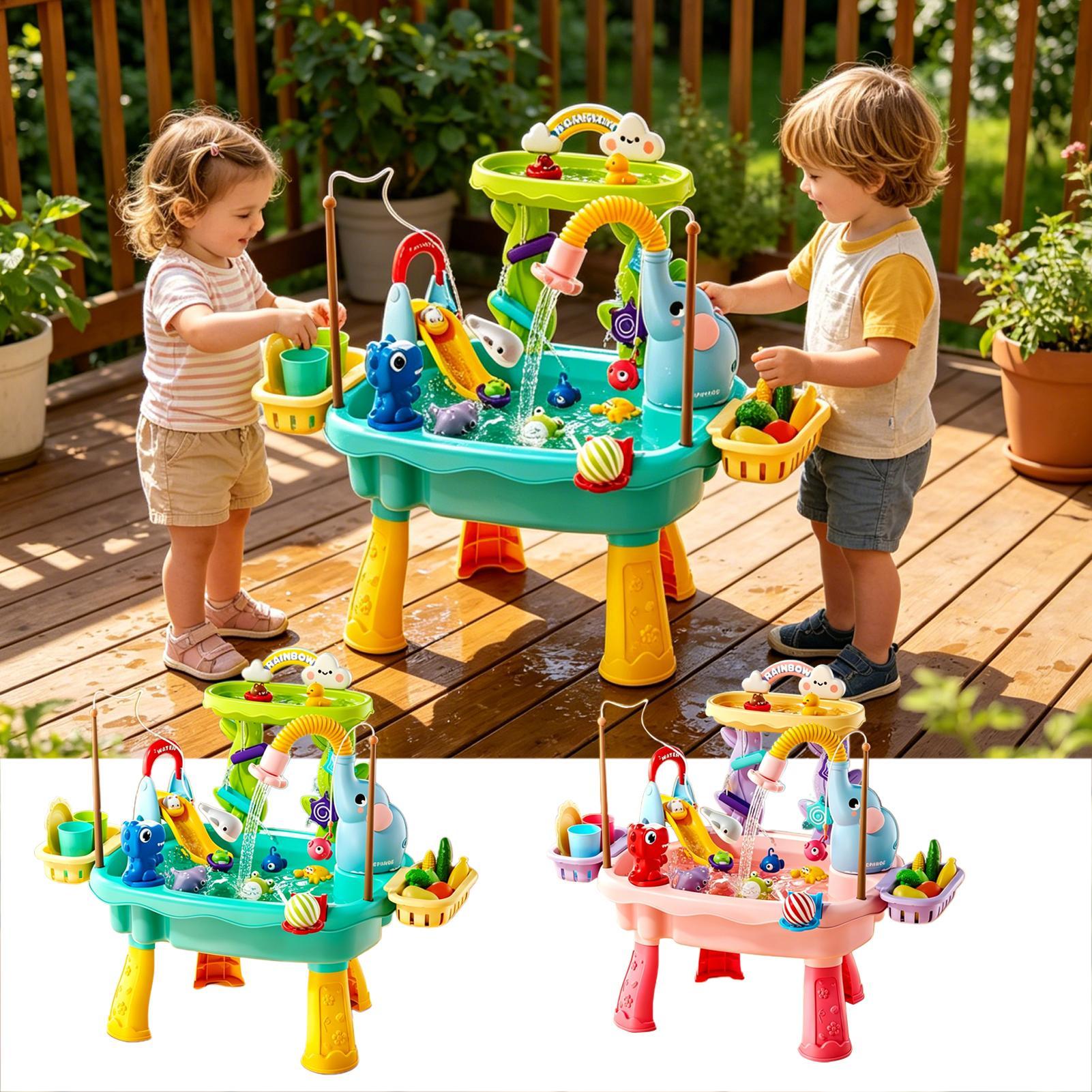 어린이용 물놀이 테이블, 펌프가 있는 야외 여름 감각놀 - Kids Outdoor Sensory Table 리뷰 및 가격