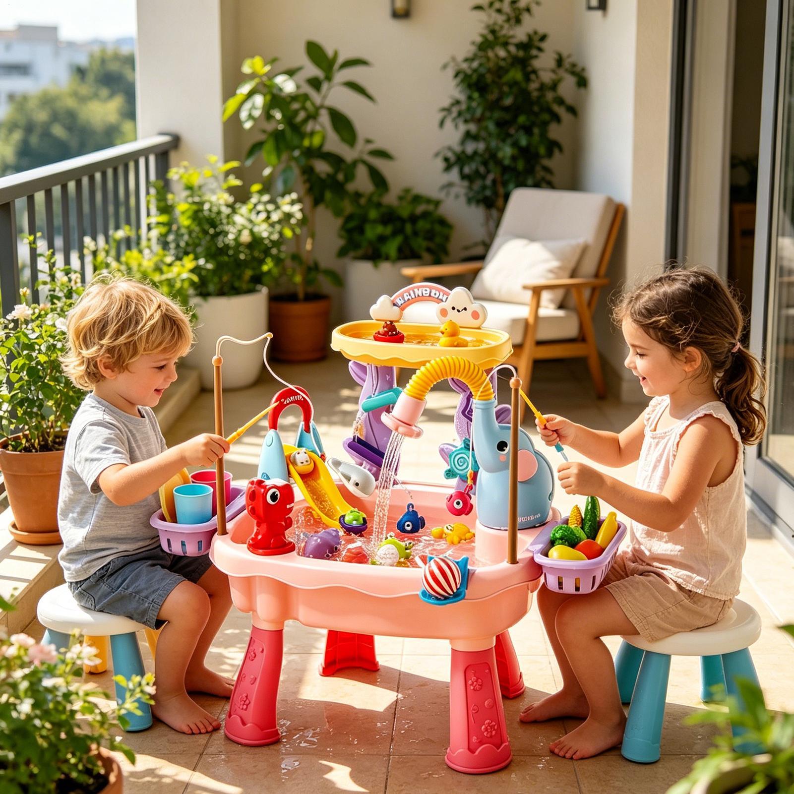어린이 유아용 물놀이 테이블 주방 놀이 싱크대 장난감  - Kids Outdoor Sensory Table 리뷰 및 가격