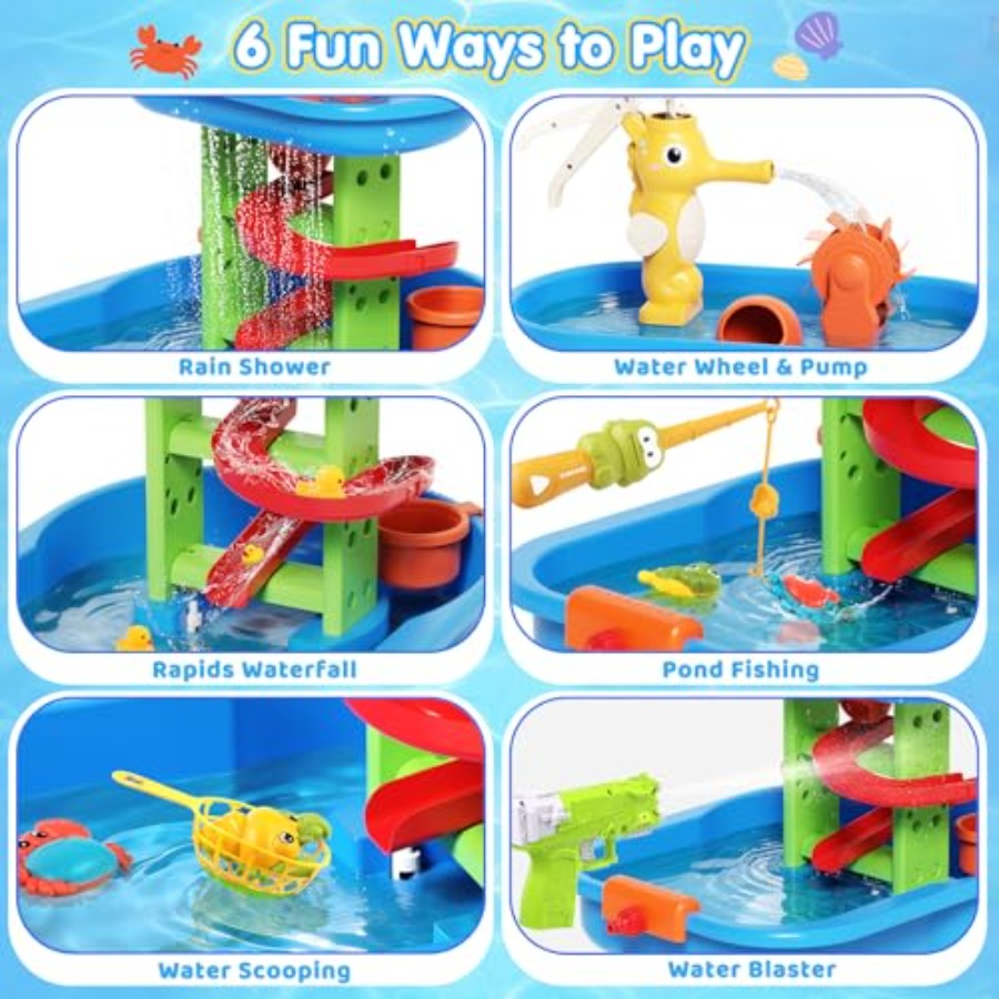 3~8세 어린이용 야외 물놀이 테이블, STEM 28P - Kids Outdoor Sensory Table 리뷰 및 가격