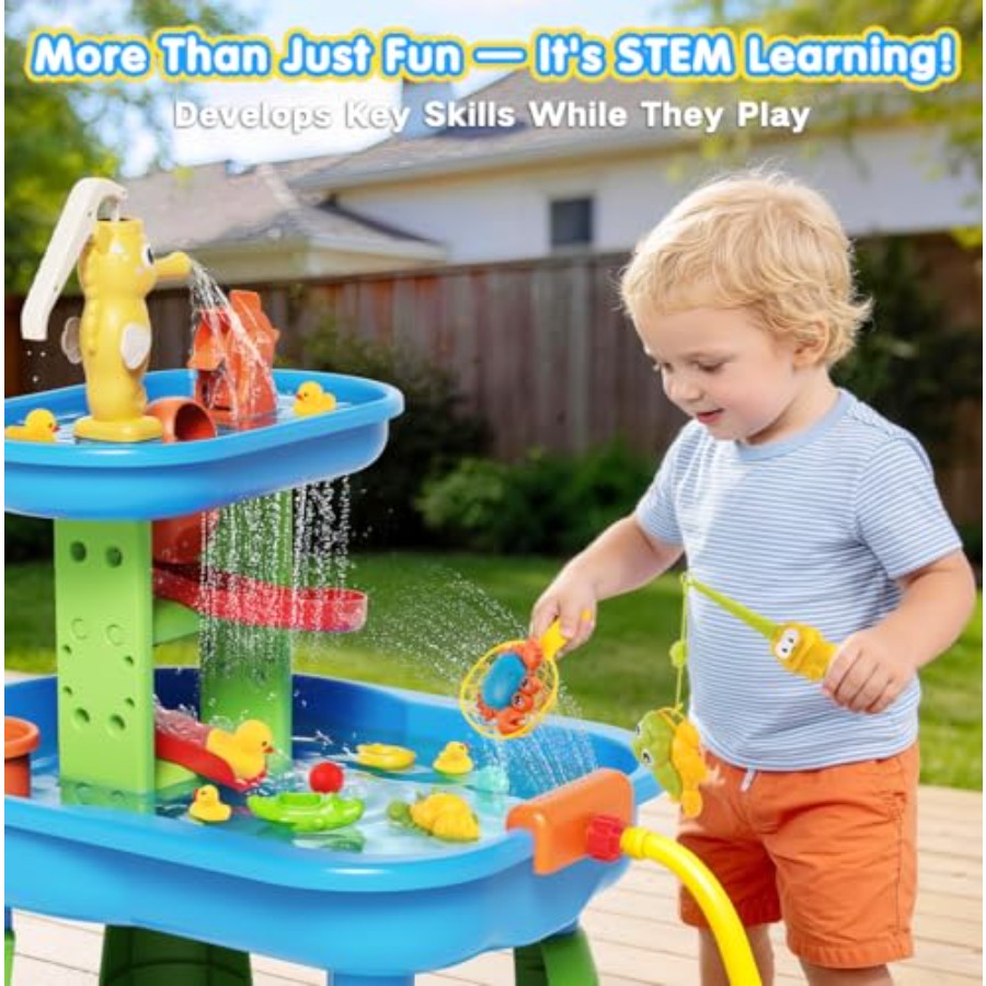 3~8세 어린이용 야외 물놀이 테이블, STEM 28P - Kids Outdoor Sensory Table 리뷰 및 가격