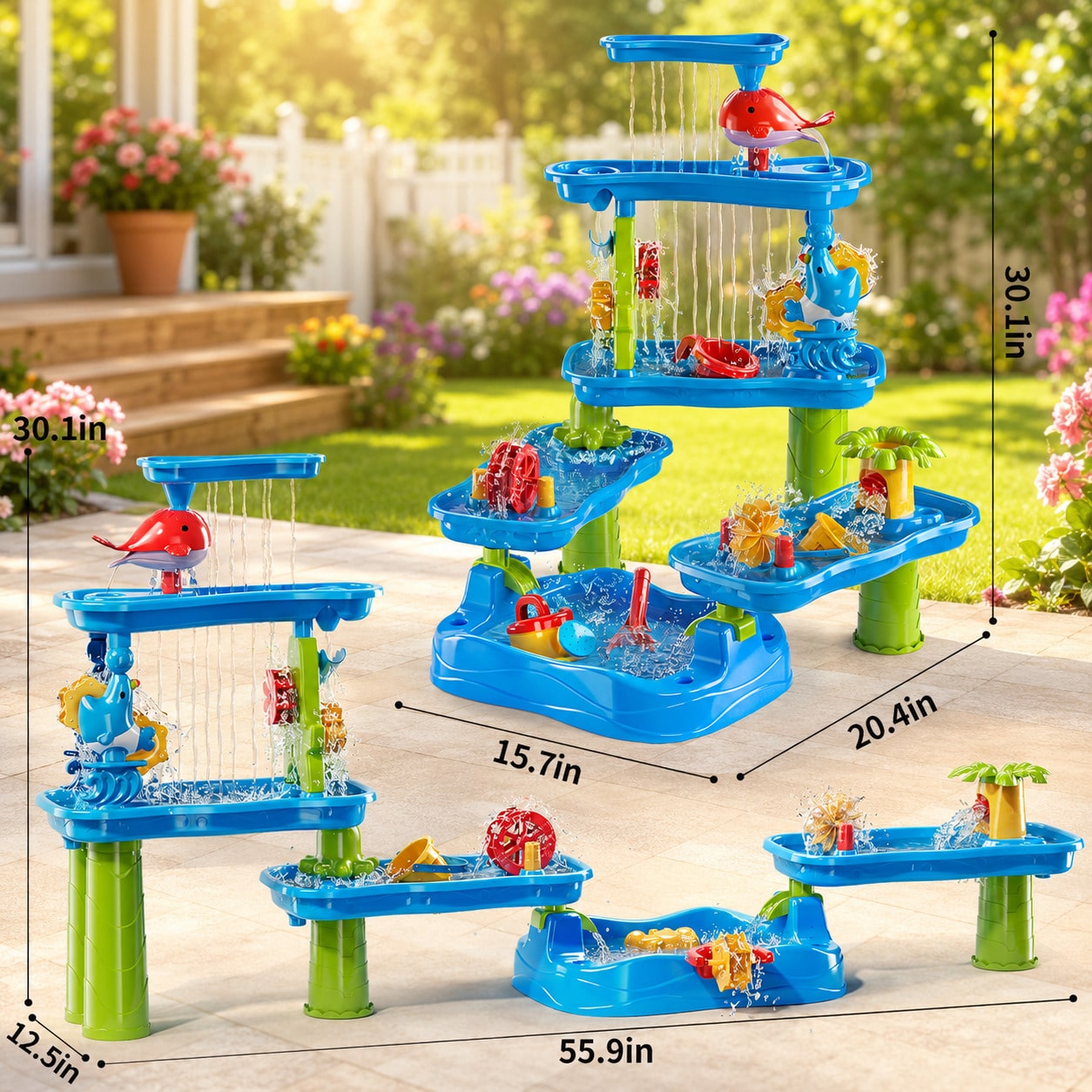 5단계 어린이용 물놀이 테이블, 모래놀이 장난감이 포함 - Kids Outdoor Sensory Table 리뷰 및 가격