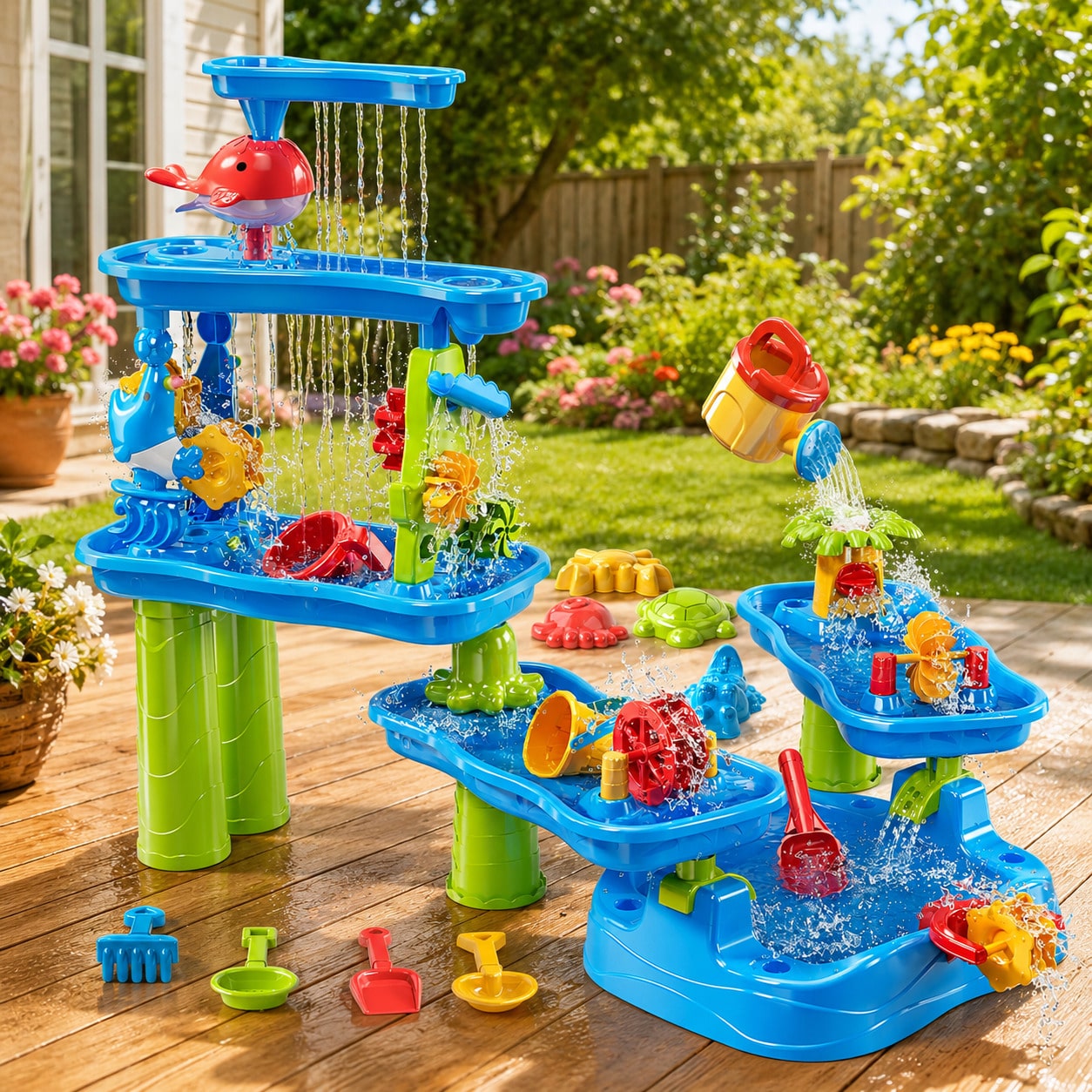 5단계 어린이용 물놀이 테이블, 모래놀이 장난감이 포함 - Kids Outdoor Sensory Table 리뷰 및 가격