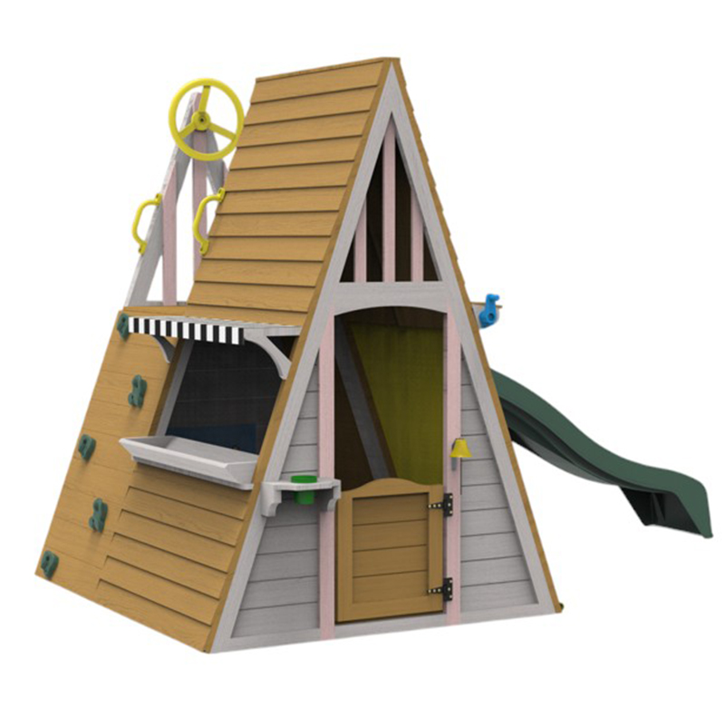 어린이 야외 놀이터 장비 삼각형 몬테소리 나무 성 놀이 - Kids Outdoor Wooden Climbing Frame 리뷰 및 가격