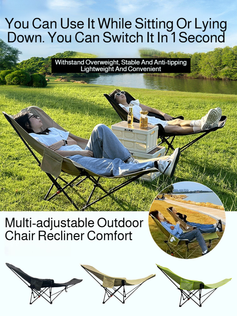 휴대용 접이식 의자 접이식 안락 의자 곡선형 머리 받침 - Kids Outdoor Furniture 리뷰 및 가격