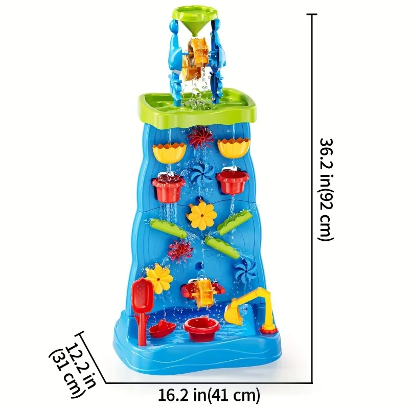 폭포 발견 벽 어린이 양면 폭포 물 테이블 모래 활동  - Kids Outdoor Sensory Table 리뷰 및 가격