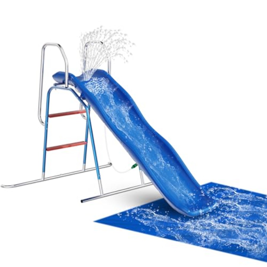 어린이용 뒷마당 물 미끄럼틀, PVC 소재, 파란색과  - Kids Outdoor Water Slide 리뷰 및 가격