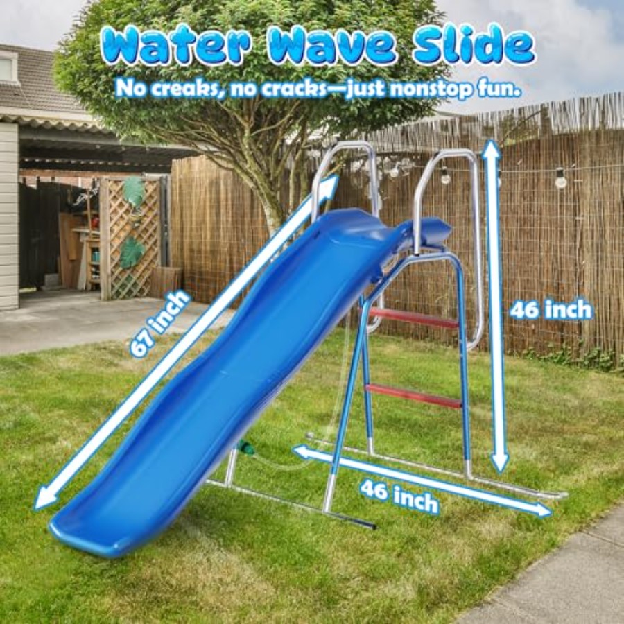 어린이용 뒷마당 물 미끄럼틀, PVC 소재, 파란색과  - Kids Outdoor Water Slide 리뷰 및 가격