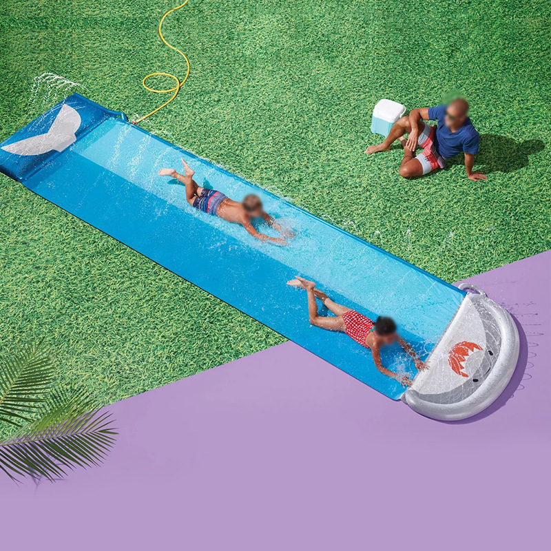 어린이용 인터랙티브 상어 워터 슬라이드 매트, 2인용  - Kids Outdoor Water Slide 리뷰 및 가격
